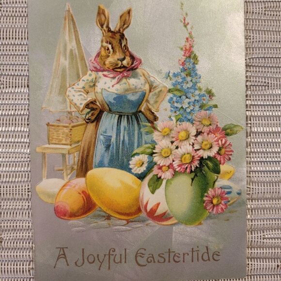 Vintage Easter Postcard circa 1908, ephemera, Germany - Picture 1 of 5